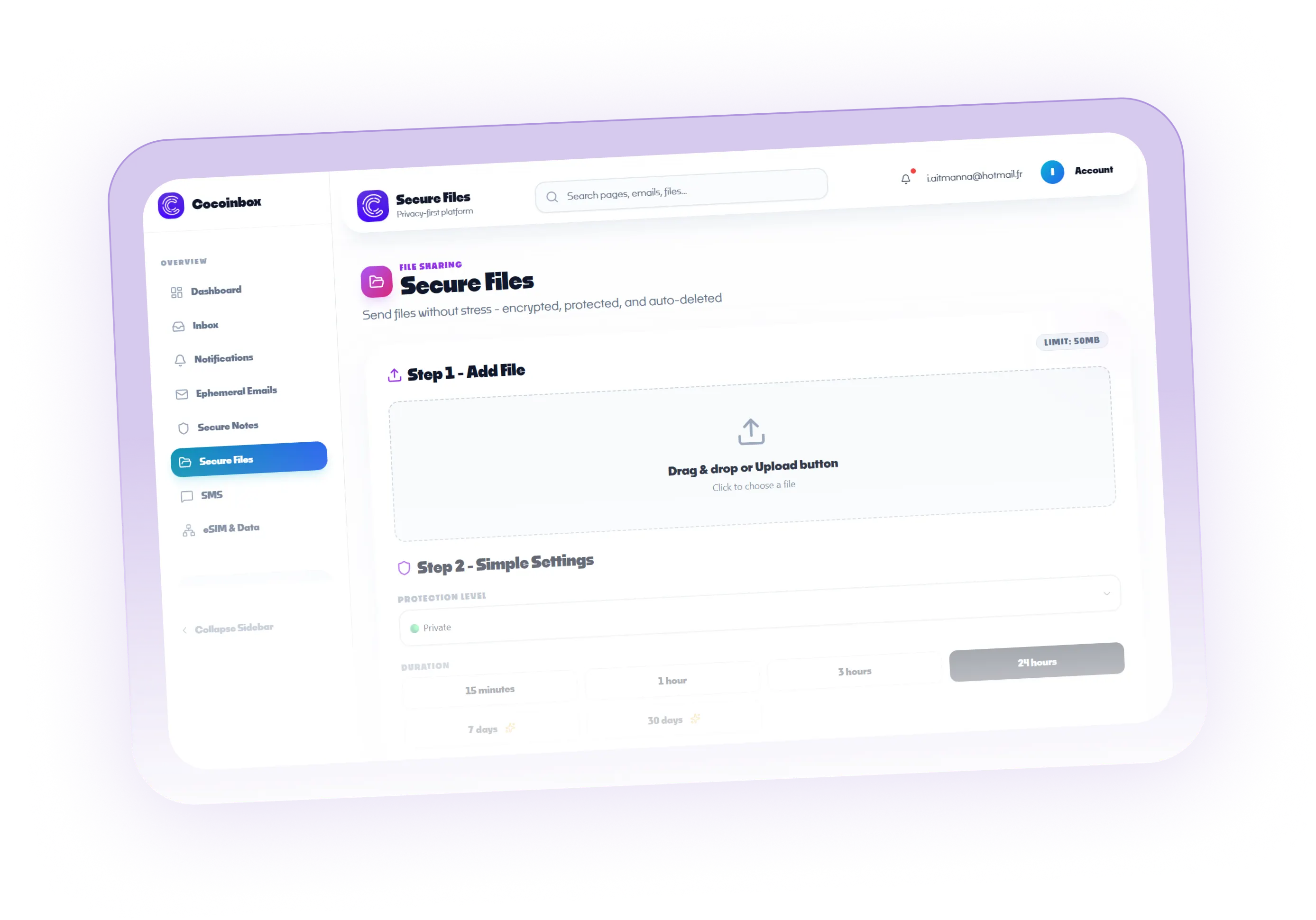 Interface Vous décidez. Toujours.